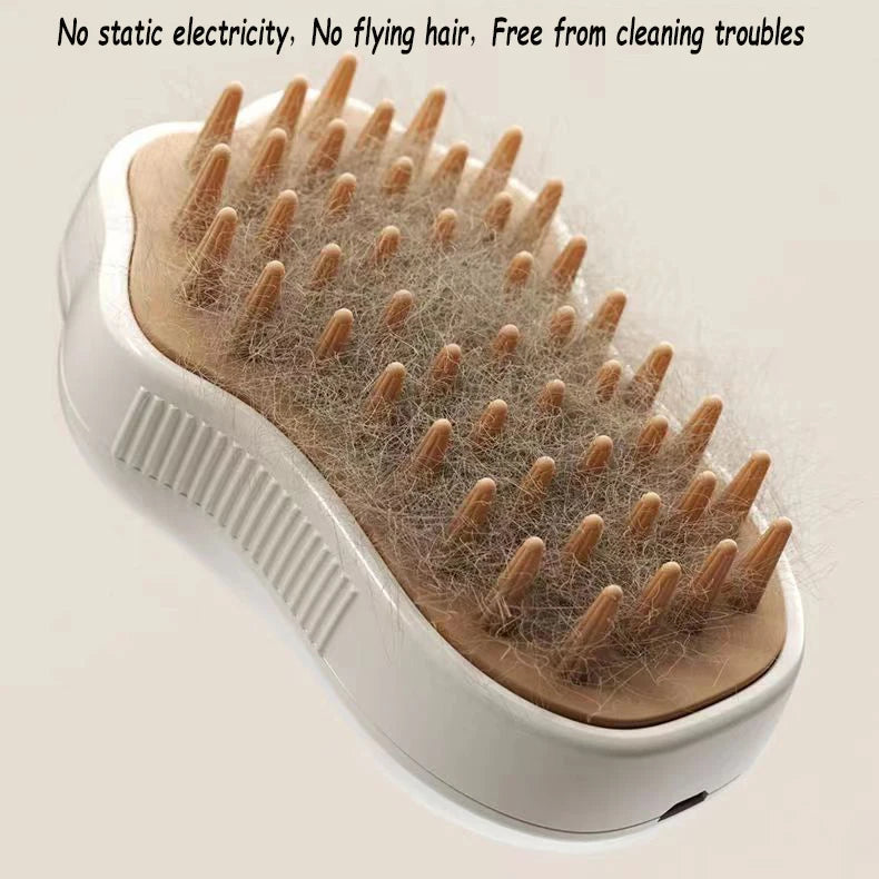 Cat Steam Brush 3 in 1 Electric Pet Brush Cat Hair Brushes Massage Dog Brush Spray Comb Pet Grooming Hair Removal Combs