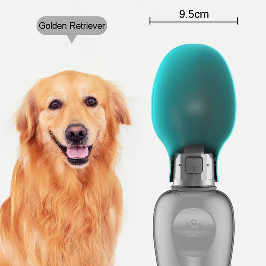 800ml Protable Pet Dog Water Bottle for Small Large Dogs Outdoor Hiking Leakproof Puppy Drinking Bowl Golden Retriever Supplies