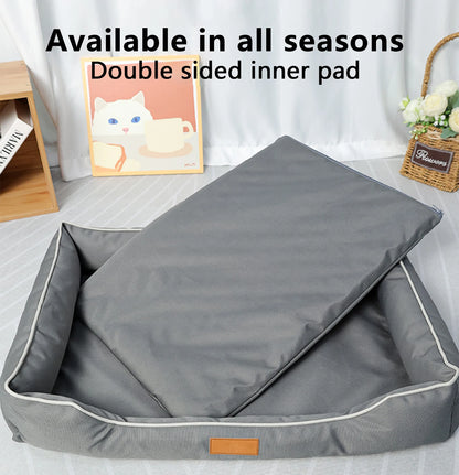 Removable Waterproof Dog Bed Upgrade 900D Oxford More Waterproof More Bite-resistant Dogs Beds for All Seasons Dog Accessories