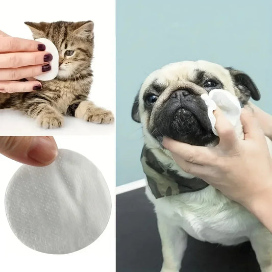 200pcs Pet Eye Cleaning Wipes, Gentle Tear Stain Remover Wipes for Dogs and Cats, Pet Eye Wash Pads Pet Towel Pet Wipes