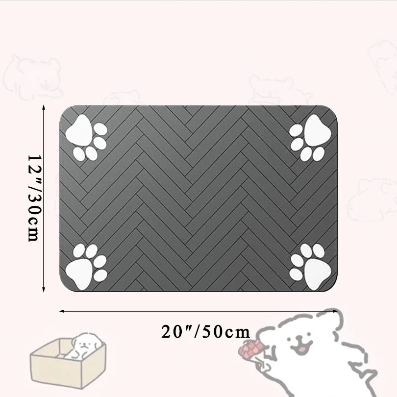 Pet Feeding Dropshipping Pet Placemat for Food and Water Bowl, with Waterproof Rubber Backing, Quick Dry Water Mat for Dog Cat