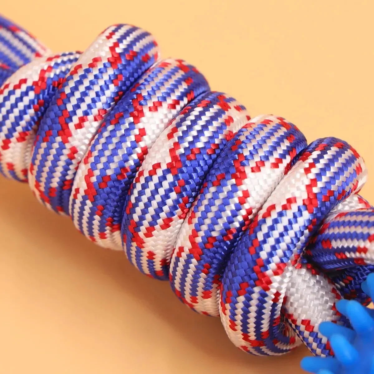 Dog Toys Chew Resistant Nylon Rope Toys Pet Colorful Woven Knot Rubber Toys Dog Self Fun Outdoor Swimming Toys Pet Supplies